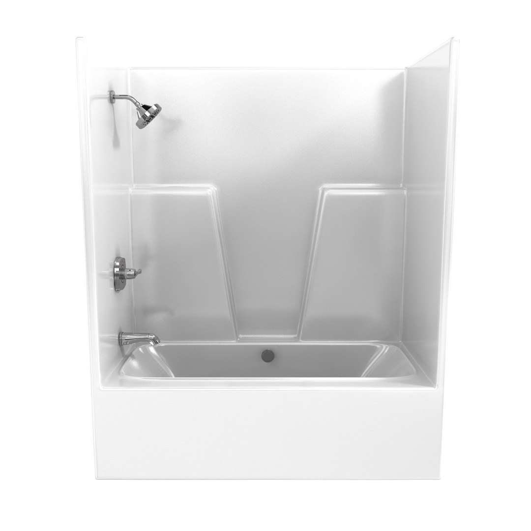 3D Maax BG6034C AcrylX Alcove Center Drain One-Piece Tub Shower In ...