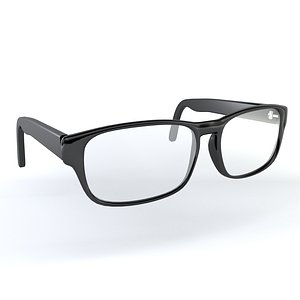 realistic glasses 3D model