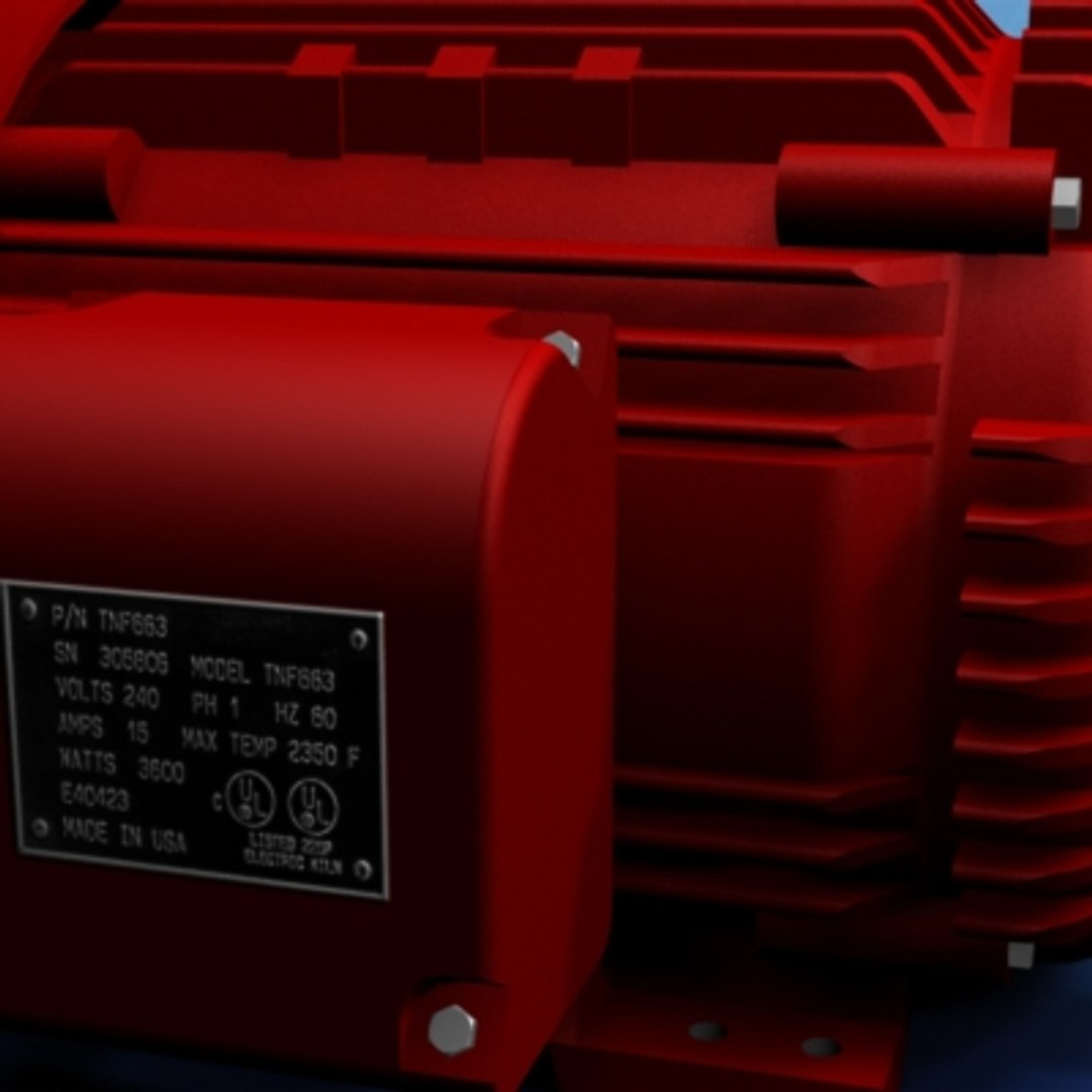 Large Electric Motor 25 3d Max