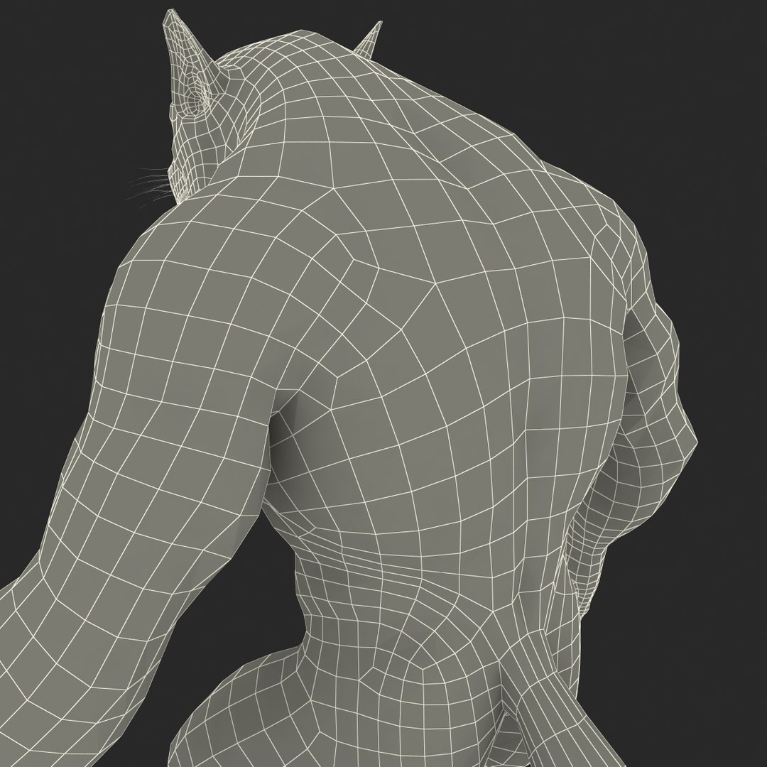 3d werewolf rigged model