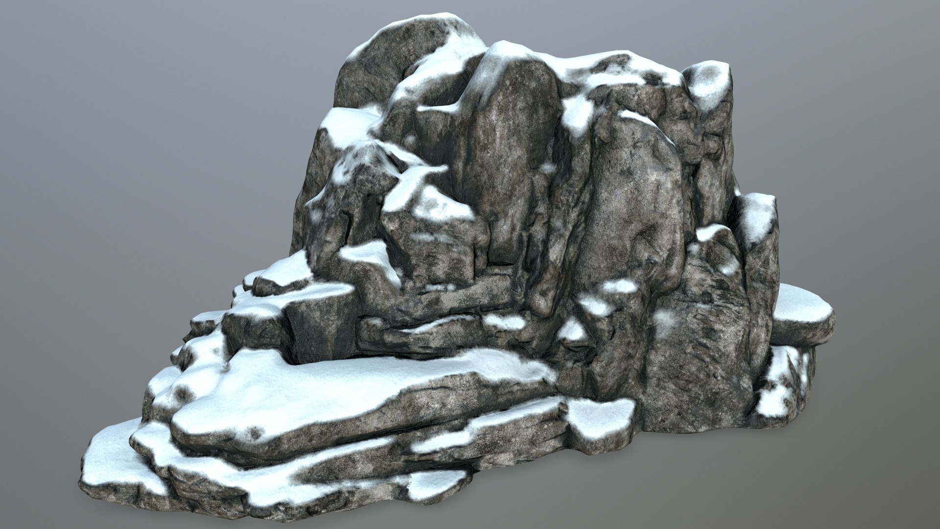 Rock snow 3D model - TurboSquid 1386499