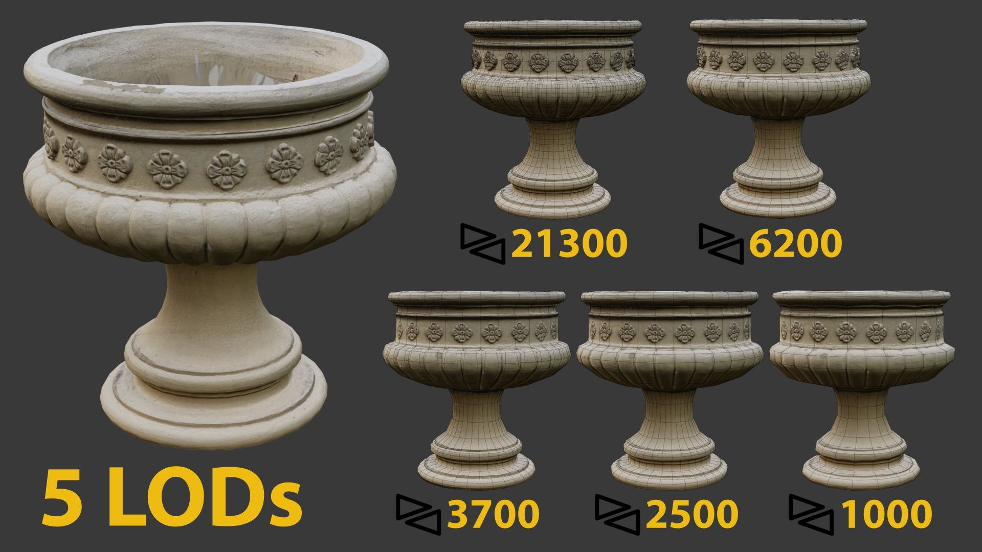 large flower pot 5 lods 3D model https://p.turbosquid.com/ts-thumb/5j/gmiurD/Eu/flowerpot1fhd/jpg/1757686517/1920x1080/fit_q87/227a0644e4f2a67cbab89ba5e645de621f57501a/flowerpot1fhd.jpg