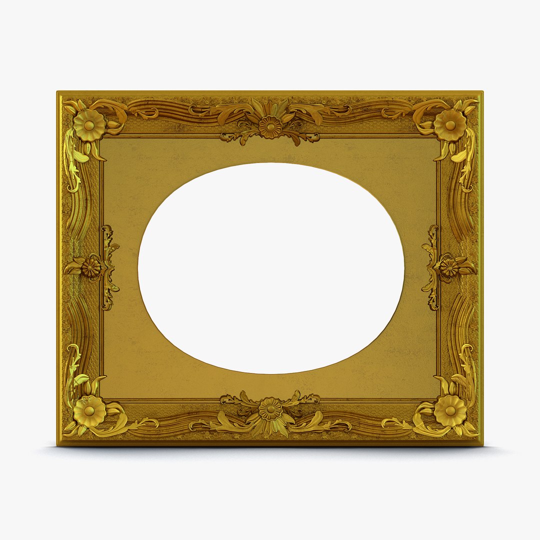 Baroque Picture Frame 7 3D Model 3D model preview