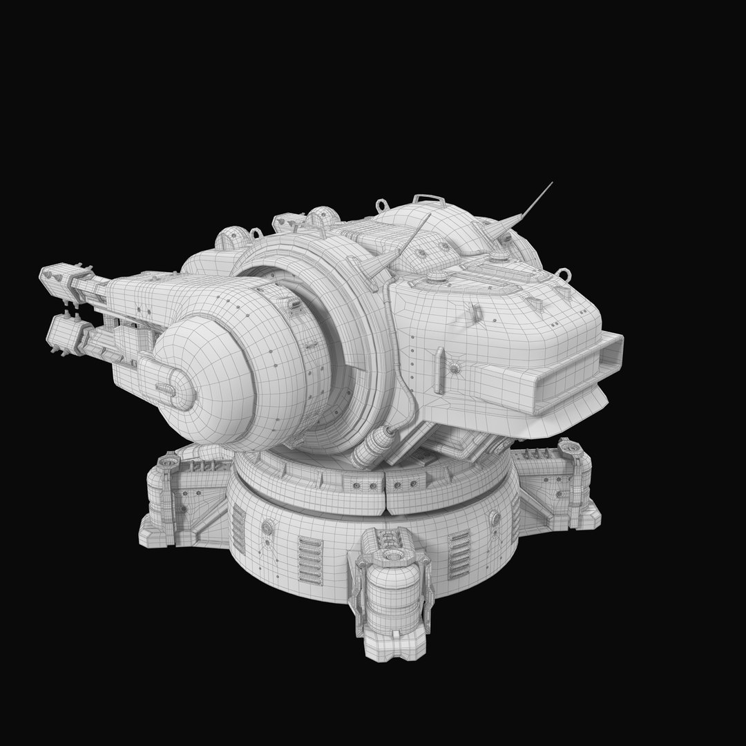 3D turret science fiction - TurboSquid 1195750