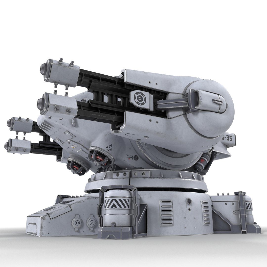 3D turret science fiction - TurboSquid 1195750