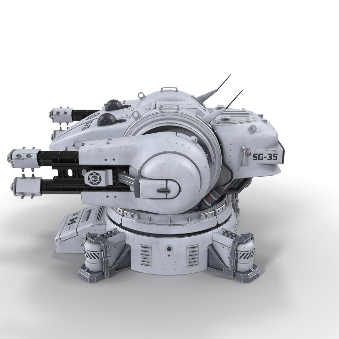 3D turret science fiction - TurboSquid 1195750
