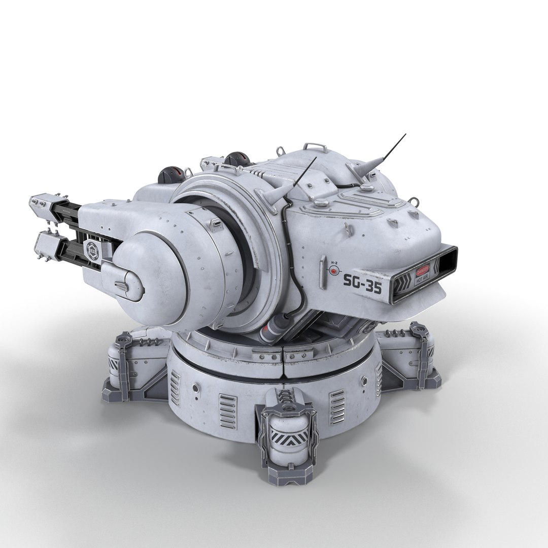 3D turret science fiction - TurboSquid 1195750