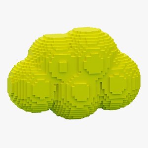 3D model Yellow Voxel Cloud