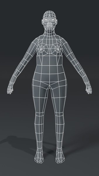 Fat Human Body Base Mesh Family Pack 1000 다각형 3D 모델 - TurboSquid 1671857