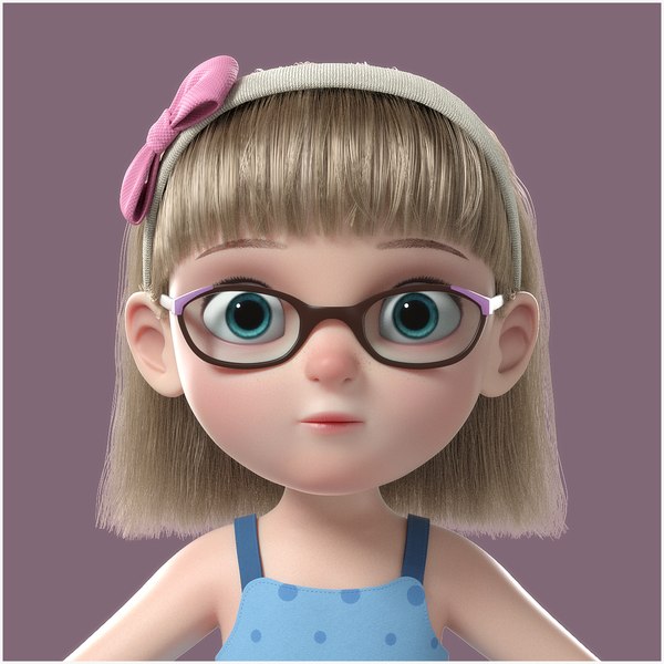 3D model Cartoon Girl NoRig