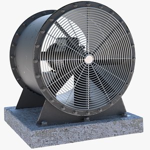 Air Conditioning Ventilation With Motor 3D model