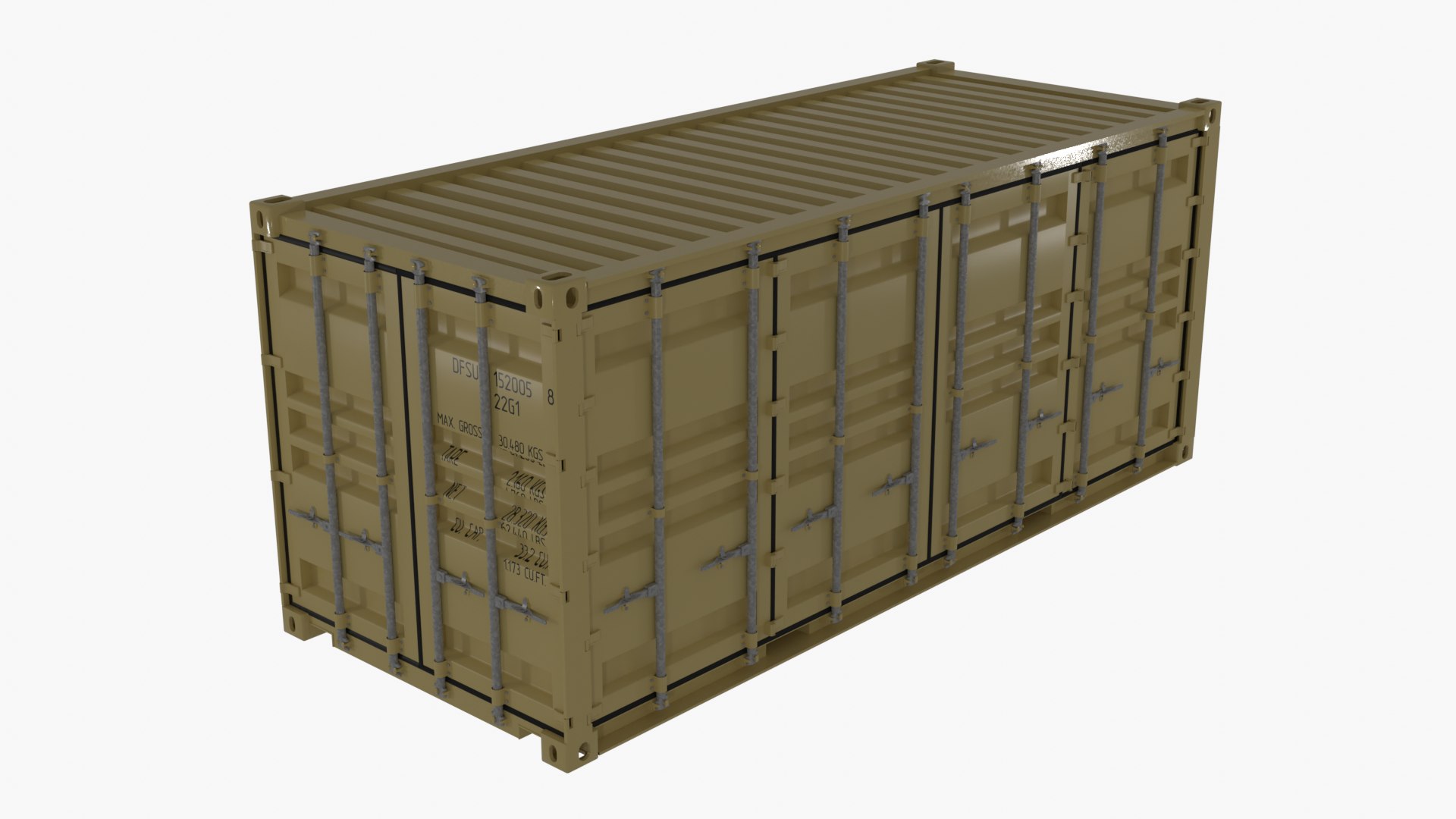 Shipping Container 20ft Side Opening 3D Model - TurboSquid 2031534