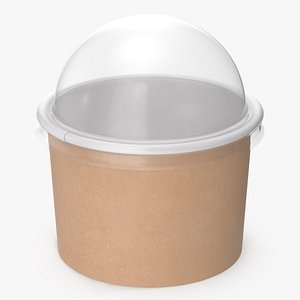 kraft paper food cup 3D model