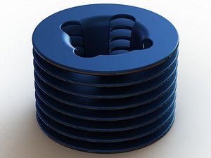 Aluminum Cooling Head for RC Cars 3D model
