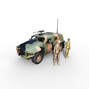 hawkei vehicle aus soldier 3d max