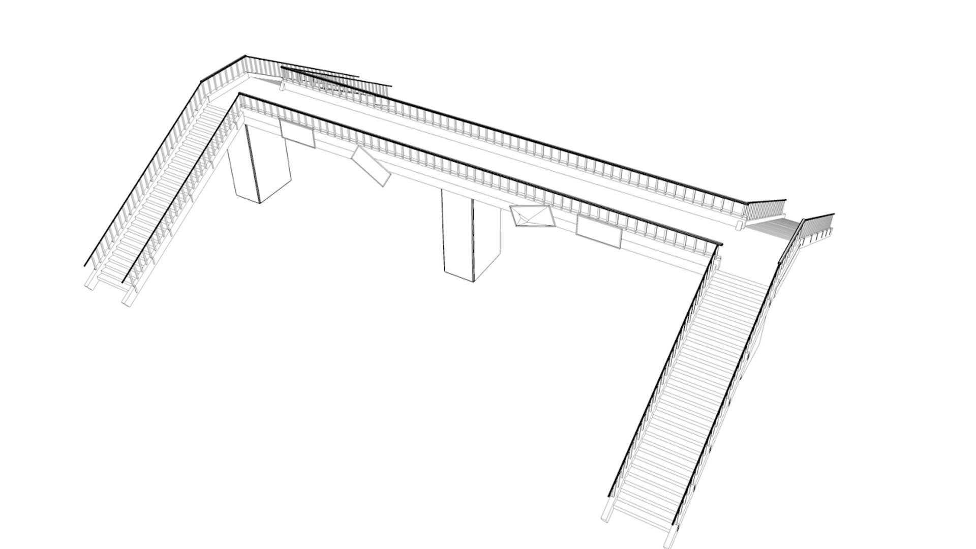 3D footbridge foot model - TurboSquid 1443089