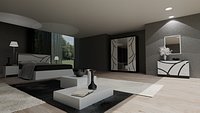 Modern Bedroom  Realistic 3D Model with Lighting and 2K Textures