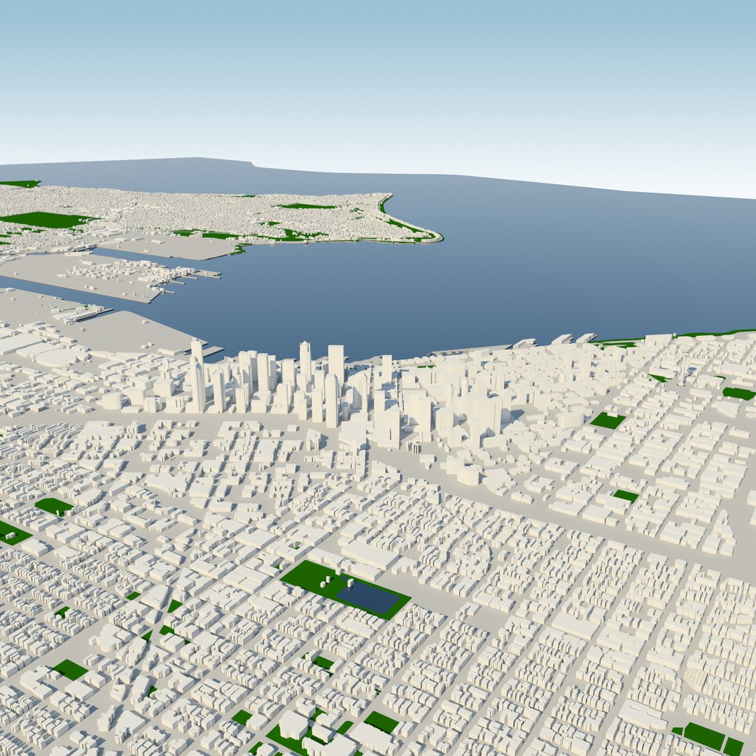 3d Seattle Cityscape