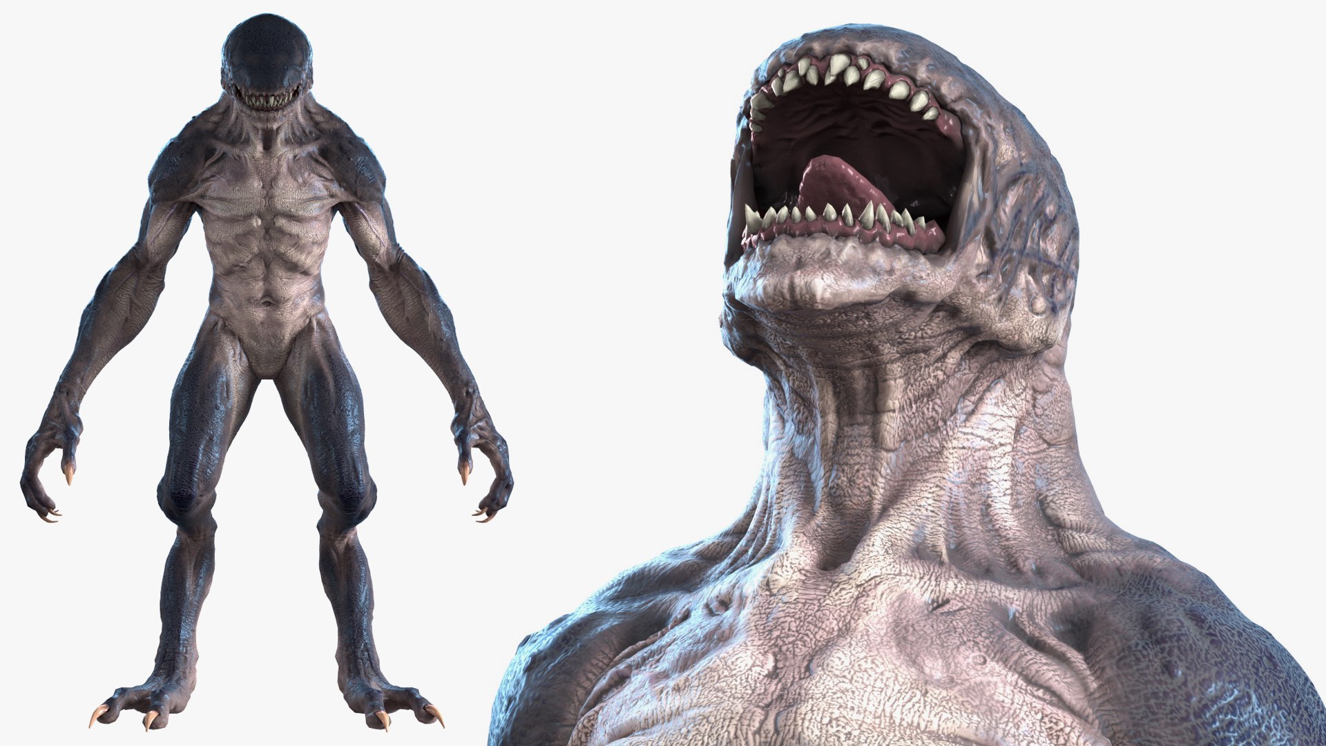 Monster Creature Rigged 3D model preview