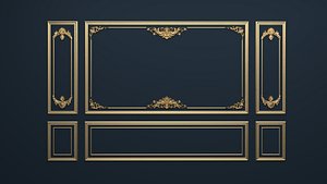 Plaster decorative frame 03