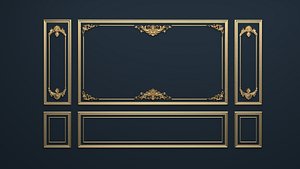 Plaster decorative frame 03