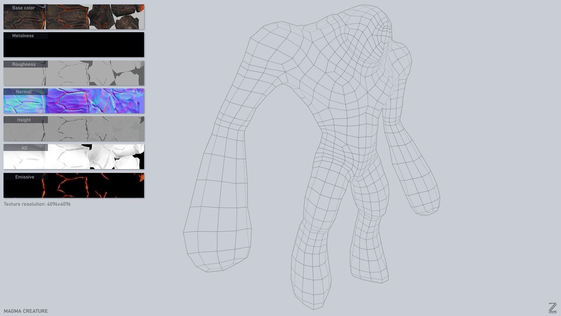 3D Magma Creature - TurboSquid 2234849