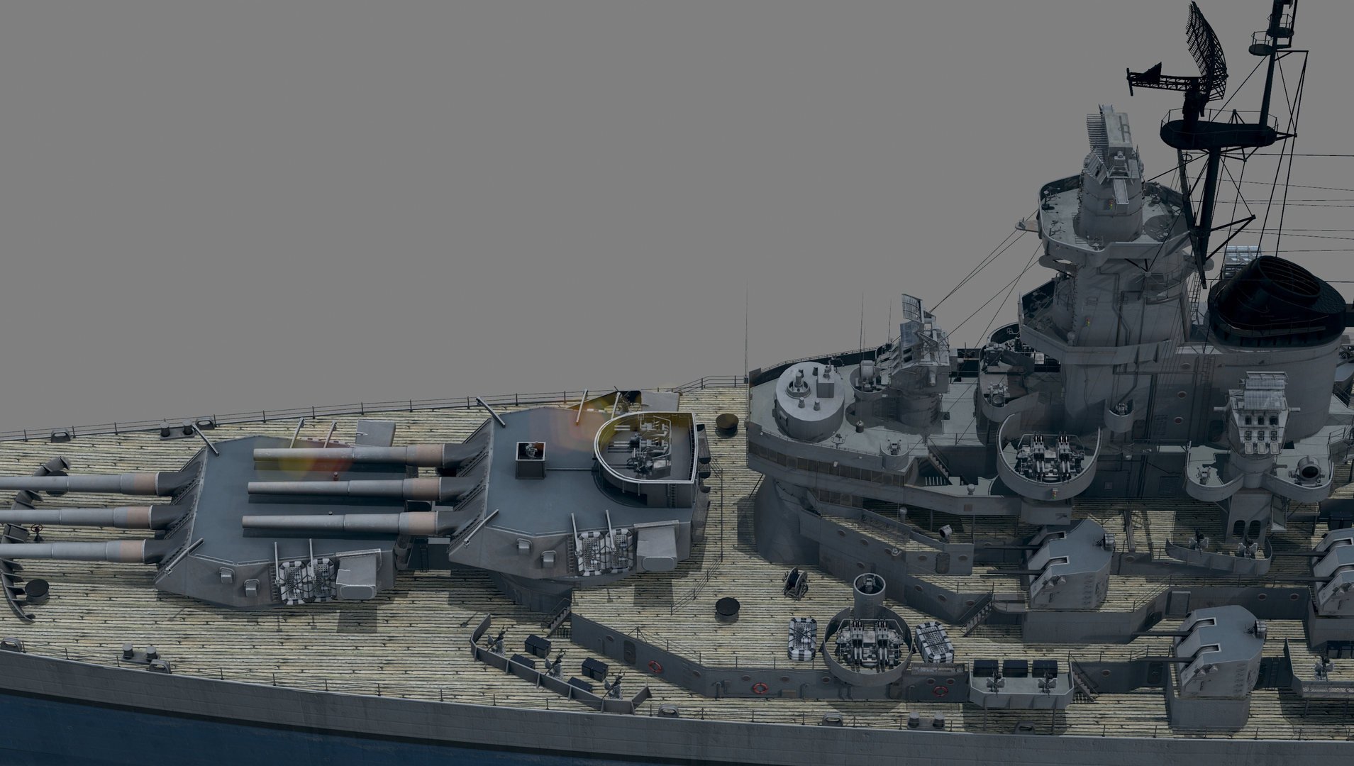 uss bb-61 class iowa 3d model