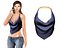 Top corto con scollo all'americana a catena