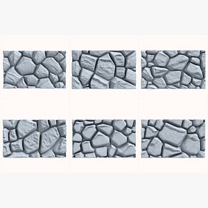 Stone Walls - 6 Models Asset_02