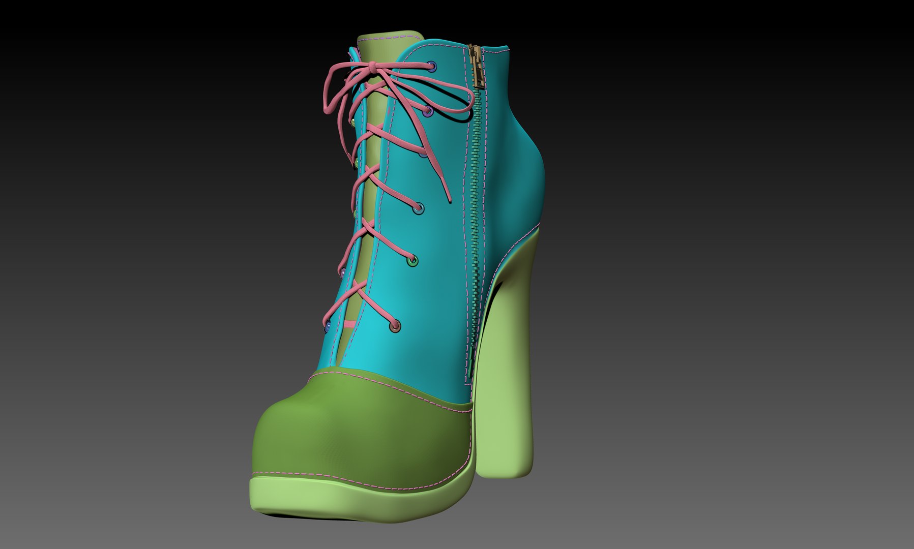 3d S Heel Shoes Model Turbosquid 1452366