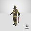 3D Womens Firefighter Uniform model