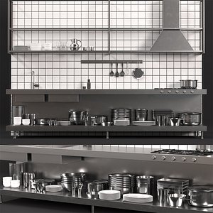 3D Kitchen Equipment 01