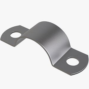 metal clamps two-hole mount 3D