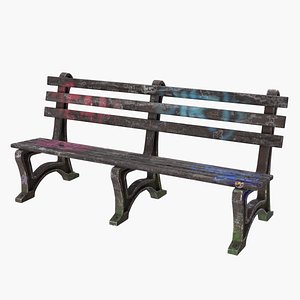 Urban Decay Bench 3D model