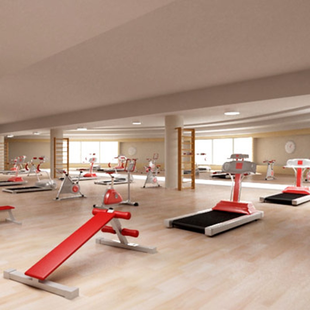 Gym Interior 3d Model