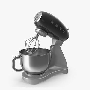 black stand mixer smeg 3D model
