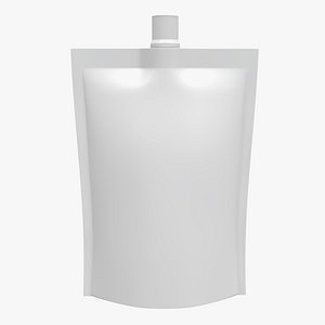 Blank Pouch Bag With Top Spout Lid Mock Up 04