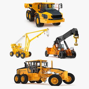 3D Rigged Heavy Machinery Collection