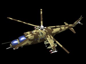 3d model hind24 soviet military