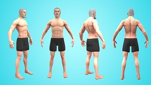3D model Aryn - Male Base Mesh - Cartoon Character