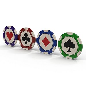 3D casino chips model