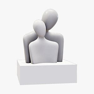 Hugging Lovers Statue 3D