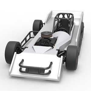 Small Block Supermodified race car Scale 1 to 25