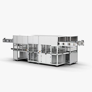 Automatic Panel Temporary Storage Conveyor Line 3D model