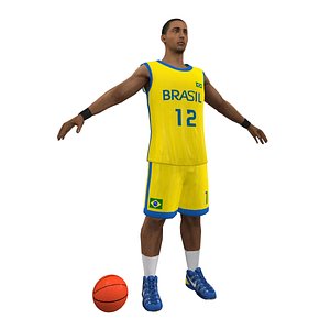 brazil basketball player ball 3d max