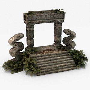 3d ancient stone entrance
