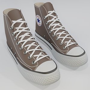 3D Basketball Leather Shoes Converse All Star Brown