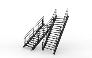Industrial stairs 3D mode