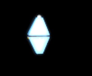 Diamond UFO Glowing Blue