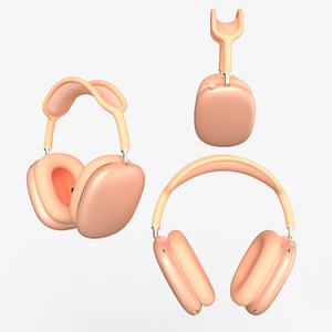 3D AirPods Max New Color Orange 2024 model